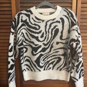 Industry Black and White Zebra Print Sweater size L
